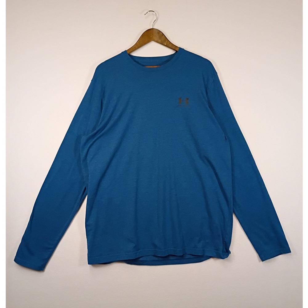 Athletic Under Armour Mens XL Blue HeatGear Loose Long Sleeve Training Shirt